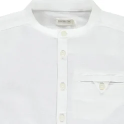 Chemise manches courtes uni à col mao