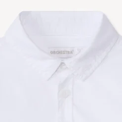 Chemise manches longues blanche unie pour garçon