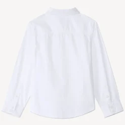 Chemise manches longues blanche unie pour garçon
