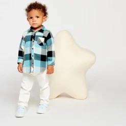 Chemise manches longues à carreaux pour bébé garçon