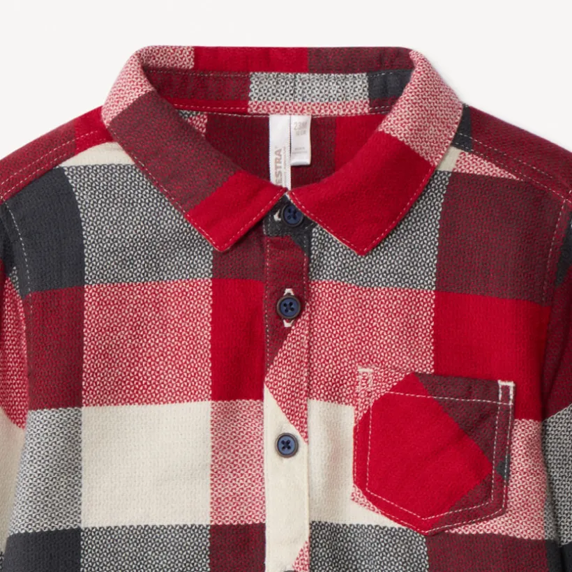 Chemise manches longues à carreaux pour bébé garçon