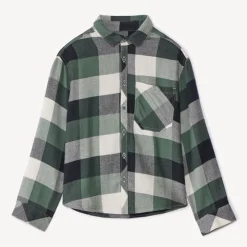 Chemise manches longues à carreaux pour garçon