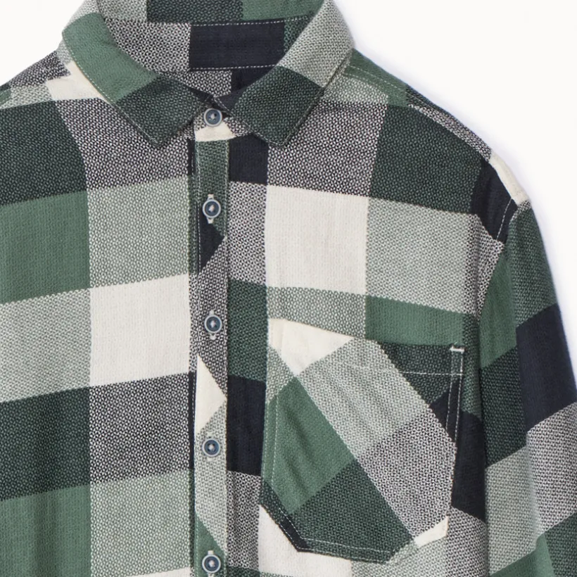 Chemise manches longues à carreaux pour garçon