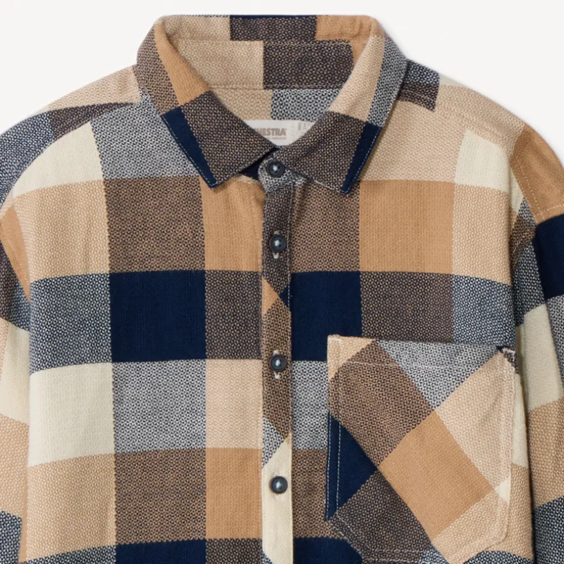 Chemise manches longues à carreaux pour garçon