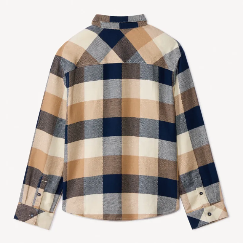 Chemise manches longues à carreaux pour garçon