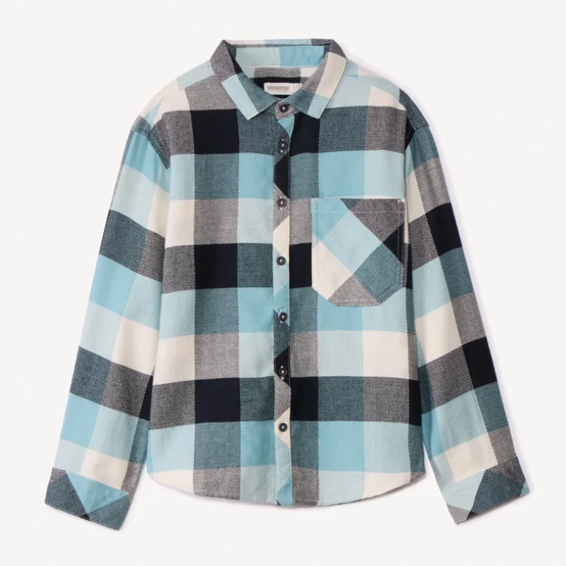 Chemise manches longues à carreaux pour garçon