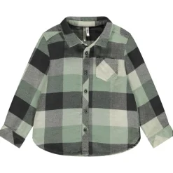Chemise manches longues à carreaux avec poche pour garçon