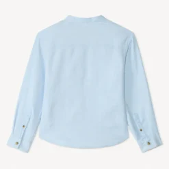 Chemise manches longues à col mao pour garçon