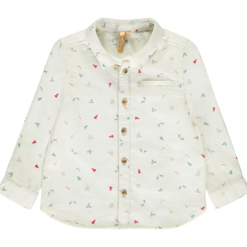 Chemise manches longues imprimé Noël pour bébé garçon