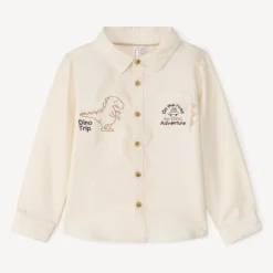 Chemise manches longues motifs dinos pour bébé garçon