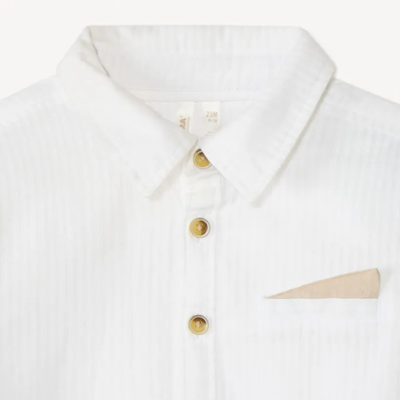 Chemise manches longues + nœud papillon pour bébé garçon