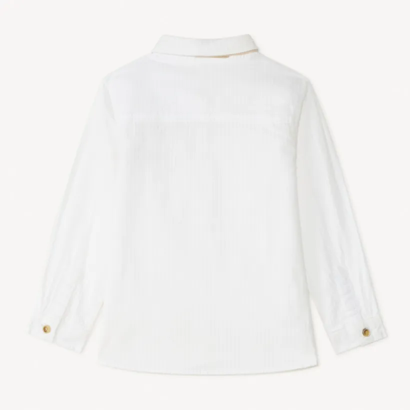 Chemise manches longues + nœud papillon pour bébé garçon