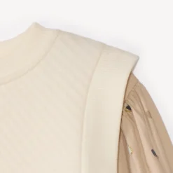 Chemise manches longues à pois effet 2 en 1 pour fille