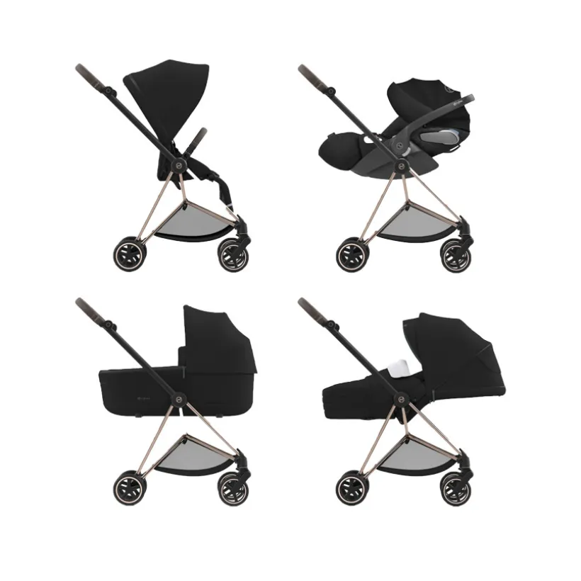 Châssis poussette Priam Chrome - Marron