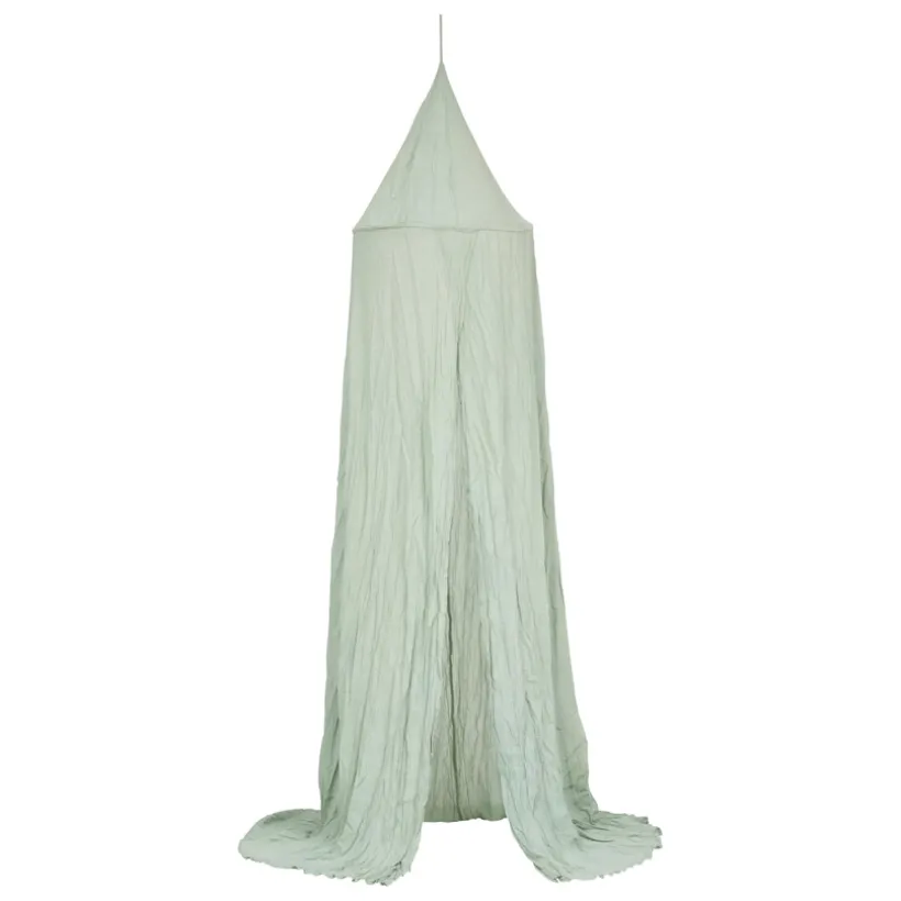Ciel de lit en gaze de coton Vert