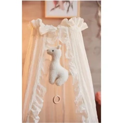 Ciel de lit Vintage avec volants 155cm Ruffle Ivory