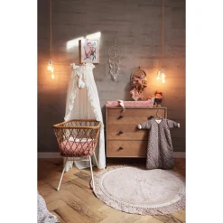 Ciel de lit Vintage avec volants 155cm Ruffle Ivory