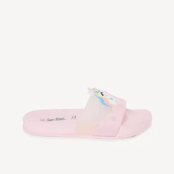 Claquette licorne en relief pour fille - avec lanière selon la pointure