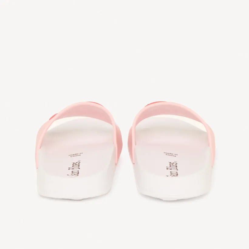 Claquettes flamant rose en relief pour fille avec lanière selon la pointure