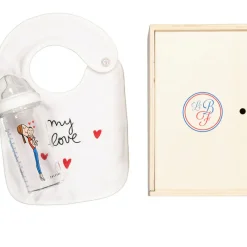 Coffret Bavoir My Love + Biberon 360 ml Maman et Bébé