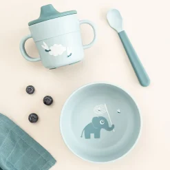 Coffret premier repas Foodie 3 pièces Elphée bleu