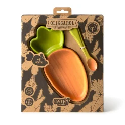Coffret repas assiette + cuillère Cathy la Carotte