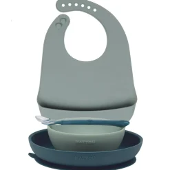 Coffret repas en silicone 4 pièces - Vert