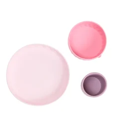 Coffret repas 3 pièces Origami en Silicone - Lila