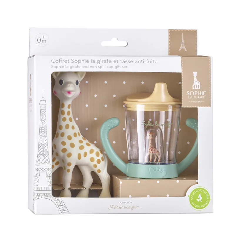 Coffret Sophie la girafe et sa tasse anti-fuite