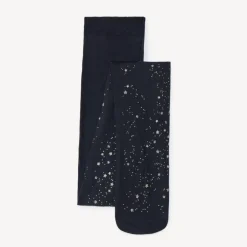 Collants fins imprimé étoiles pailletées pour fille