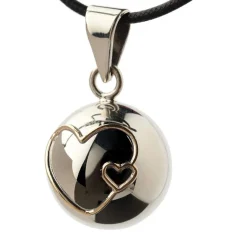 Collier Bola Double Coeur