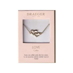 Collier cœurs entrelacés - Doré