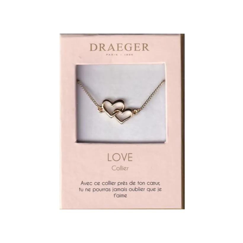 Collier cœurs entrelacés - Doré