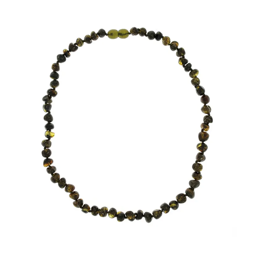 Collier d'ambre pour adulte à vis gray