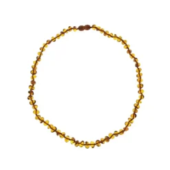 Collier d'ambre pour adulte à vis cognac