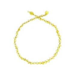 Collier d'ambre pour bébé à clip citrus brut