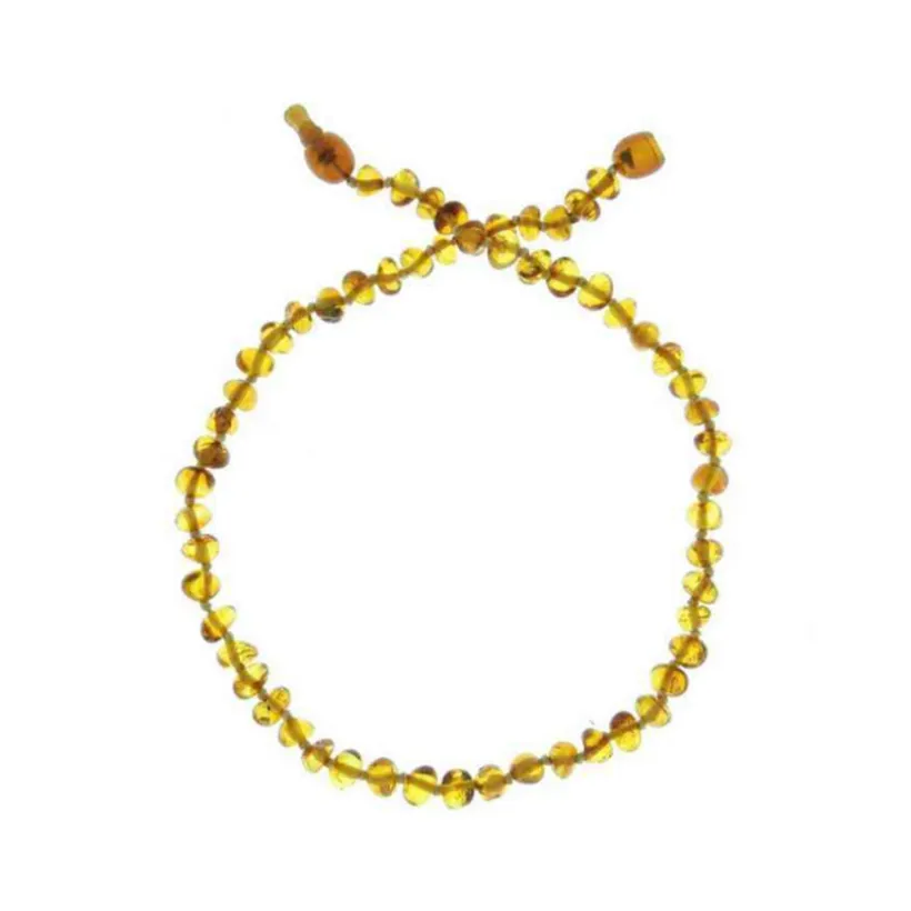 Collier d'ambre pour bébé à clip honey
