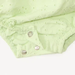 Combinaison courte en broderie anglaise fantaisie pour bébé fille