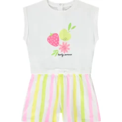Combinaison courte 2 en 1 en jersey fantaisie pour fille