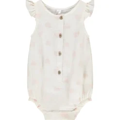 Combinaison courte imprimée cœur pour bébé fille