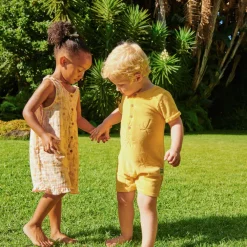 Combinaison courte imprimé fantaisie pour bébé fille