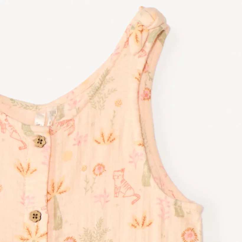 Combinaison courte imprimé fantaisie pour bébé fille