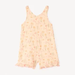 Combinaison courte imprimé fantaisie pour bébé fille