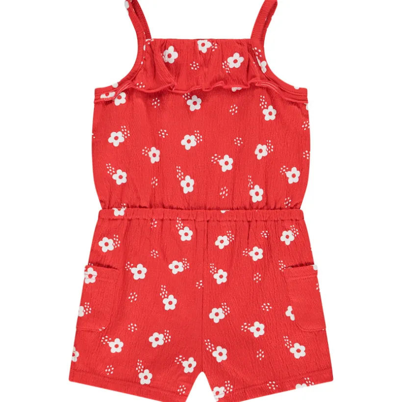Combinaison courte imprimé fleurs pour bébé fille