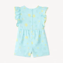 Combinaison courte imprimé fleurs pour bébé fille
