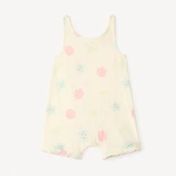 Combinaison courte imprimé plage pour bébé fille