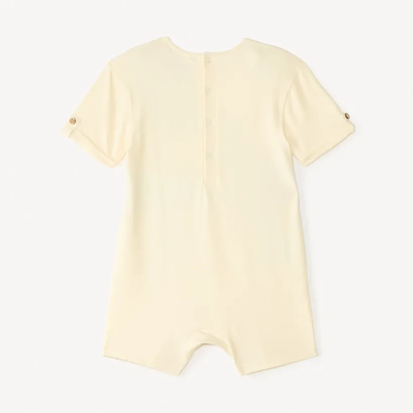 Combinaison courte unie print croco et tigre pour bébé garçon