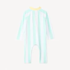Combinaison de bain anti-UV à rayures pour bébé garçon