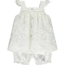 Combinaison de cérémonie brodée effet 2 en 1 pour bébé fille
