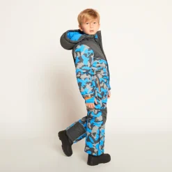 Combinaison de ski imprimé camouflage pour garçon